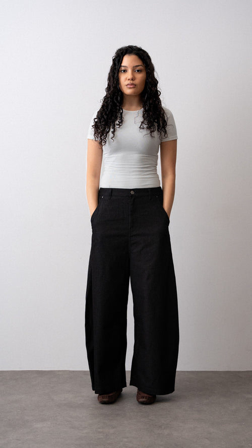 DENIM ARC TROUSERS