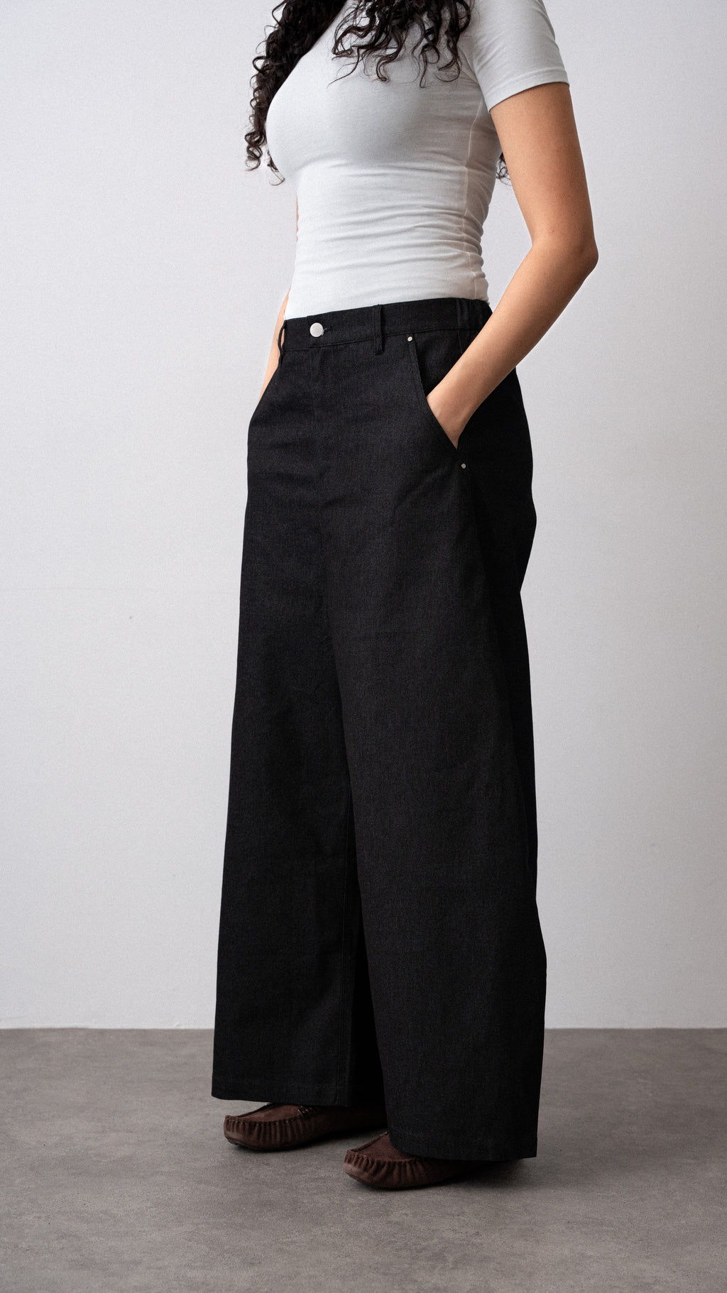 DENIM ARC TROUSERS