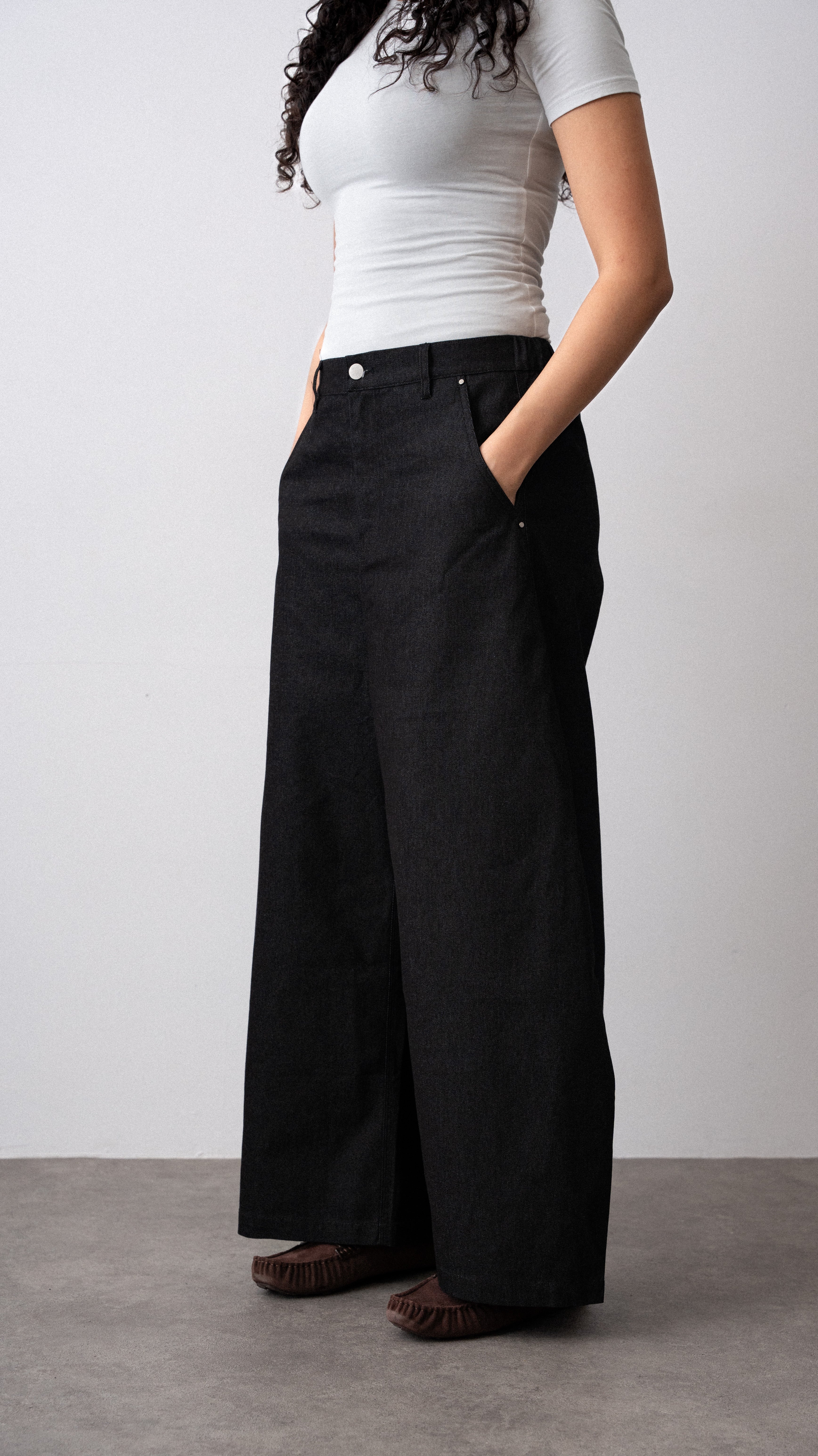 DENIM ARC TROUSERS