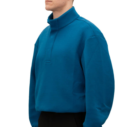 QUARTER-BUTTON SWEATER