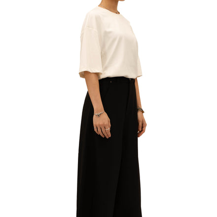 WIDE-LEG ARCH TROUSERS IN BLACK